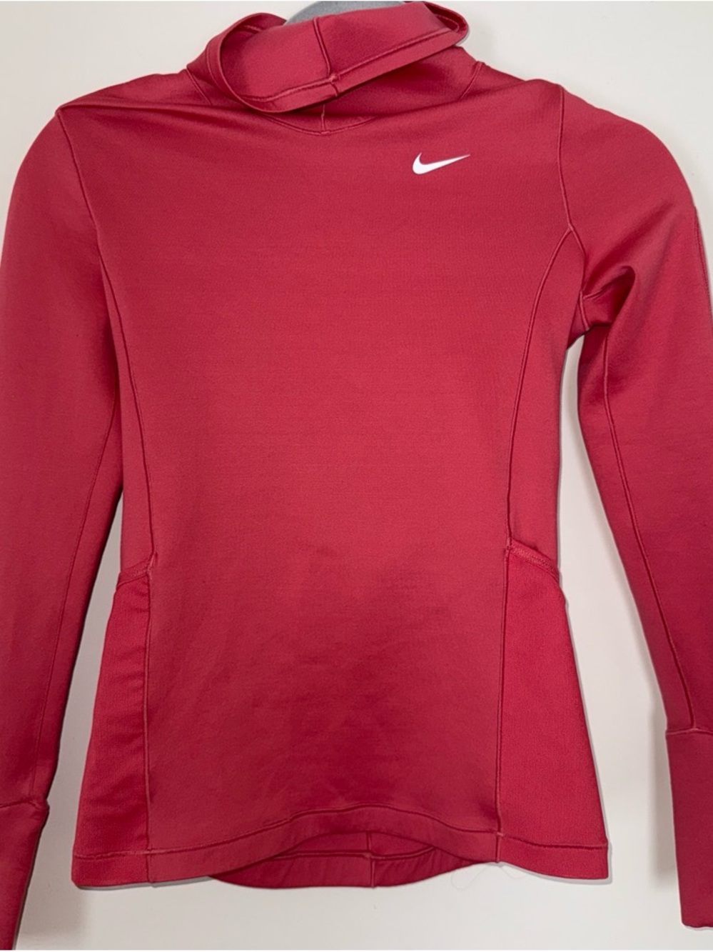 Nike Pro Coral/Pink Therma-Fit Hoodie Top